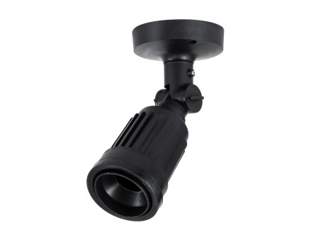 GLOBOSTAR® GRASEDO 61615 Φωτιστικό Σποτ για Λάμπα PAR38 με Ντουί 1 x E27 AC 220-240V Αδιάβροχο IP67 - Μαύρο Ματ - Μ9.5 x Π9.5 x Υ22cm