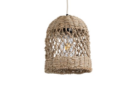 GLOBOSTAR® ECUADOR 02121 Boho Κρεμαστό Φωτιστικό Οροφής με Ντουί 1 x E27 AC 220-240V IP20 - Μπεζ - Μ20 x Π20 x Υ25cm