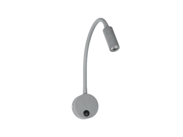 GLOBOSTAR® GOOSE 61689 Μοντέρνο Φωτιστικό Τοίχου - Απλίκα Ξενοδοχείου Reading Light LED 3W 300lm 36° AC 220-240V IP20 Θερμό Λευκό 2700K - CREE XPE Chip & TÜV SÜD Driver - Γκρι Ανθρακί Ματ - Μ6.5 x Π15 x Υ24.5cm - 3 Χρόνια Εγγύηση