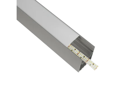 GLOBOSTAR® ALP-LINEAR BRIGHTRAIL 61776-3M Επιφανειακό / Κρεμαστό / Επιτοίχιο Προφίλ Αλουμινίου με Λευκό Γαλακτερό Πατητό Κάλυμμα για Ταινίες LED IP20 - Γκρι Ανθρακί Ματ - Μ300 x Π5 x Υ7.5cm