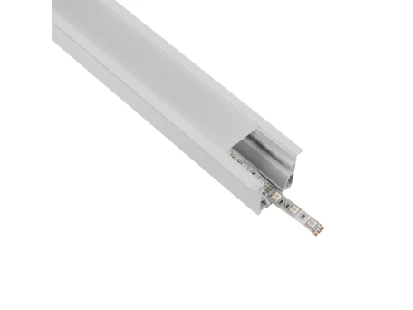GLOBOSTAR® ALP-LINEAR RECESSA 61785-3M Χωνευτό Προφίλ Αλουμινίου με Λευκό Γαλακτερό Πατητό Κάλυμμα για Ταινίες LED IP20 - Λεικό Ματ - Μ300 x Π3.5 x Υ4cm