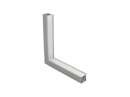 GLOBOSTAR® ALP-CORNER-IN90 RECESSA 61793 Χωνευτό Προφίλ Αλουμινίου Γωνία με Λευκό Γαλακτερό Πατητό Κάλυμμα για Ταινίες LED IP20 - Γκρι Ανθρακί Ματ - Μ30 x Π3.5 x Υ4cm