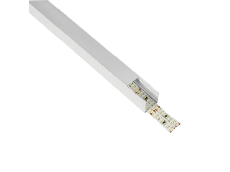 GLOBOSTAR® ALP-LINEAR GLOWTRACK 61796-3M Επιφανειακό Προφίλ Αλουμινίου με Λευκό Γαλακτερό Πατητό Κάλυμμα για Ταινίες LED IP20 - Λευκό Ματ - Μ300 x Π2 x Υ2cm - Πακέτο 5 Τεμαχίων