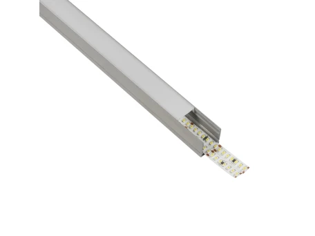 GLOBOSTAR® ALP-LINEAR GLOWTRACK 61798-3M Επιφανειακό Προφίλ Αλουμινίου με Λευκό Γαλακτερό Πατητό Κάλυμμα για Ταινίες LED IP20 - Γκρι Ανθρακί Ματ - Μ300 x Π2 x Υ2cm - Πακέτο 5 Τεμαχίων