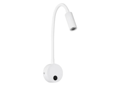 GLOBOSTAR® GOOSE 61688 Μοντέρνο Φωτιστικό Τοίχου - Απλίκα Ξενοδοχείου Reading Light LED 3W 300lm 36° AC 220-240V IP20 Θερμό Λευκό 2700K - CREE XPE Chip & TÜV SÜD Driver - Λευκό Ματ - Μ6.5 x Π15 x Υ24.5cm - 3 Χρόνια Εγγύηση