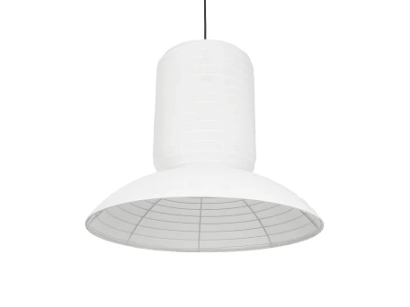 GLOBOSTAR® ROMINA 62003 Μοντέρνο Κρεμαστό Φωτιστικό Οροφής με Ντουί 1 x E27 AC 220-240V IP20 - Λευκό - Μ60 x Π60 x Υ51cm