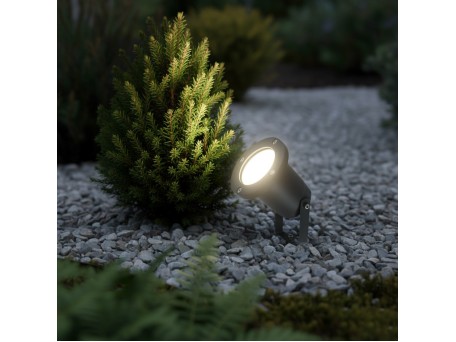 kelvo® GARDELINI KLV-101-0002 Φωτιστικό Σποτ Κήπου για Φυτά & Δέντρα με Καρφωτή Βάση για Λάμπα MR16 με Ντουί GU10 AC 220-240V Αδιάβροχο IP65 - Γκρι Ανθρακί Ματ - Μ10 x Π10 x Υ30cm