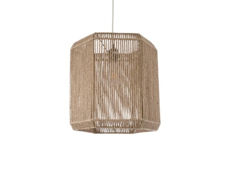 GLOBOSTAR® CAYMAN 00519 Boho Κρεμαστό Φωτιστικό Οροφής με Ντουί 1 x E27 AC 220-240V IP20 - Μπεζ - Μ40 x Π40 x Υ40cm