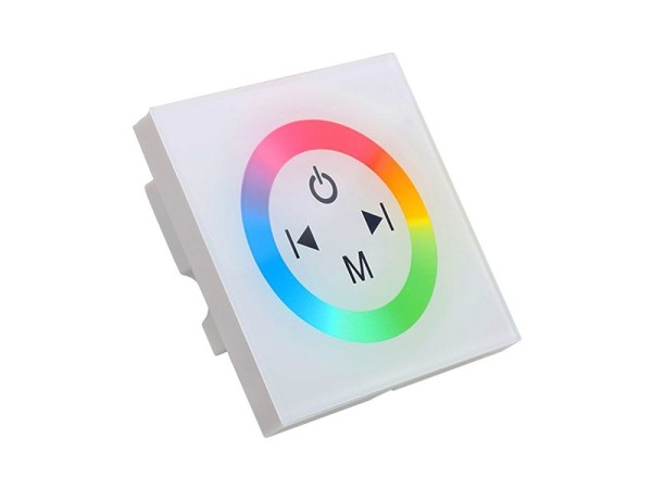 LED RGB Controller Λευκό Τοίχου Αφής 12v (144w) - 24v (288w) DC GloboStar 77419