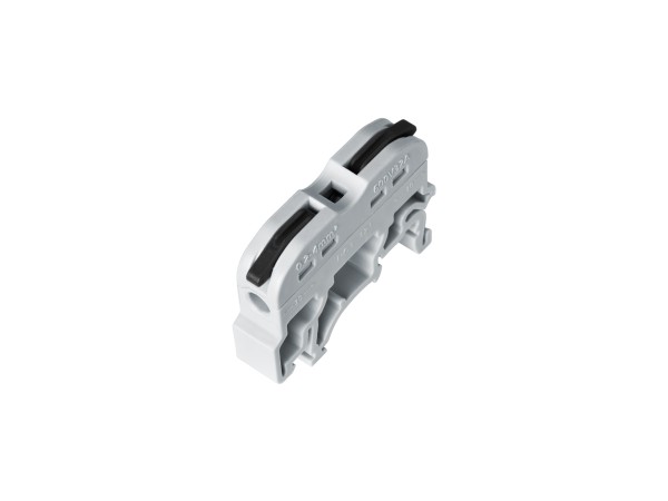 GloboStar® FAST-CONNECT 69901 Μονή Κλέμα Ράγας Ταχείας Σύνδεσης & Διακλάδωσης Καλωδίων για Ηλεκτρολογικούς Πίνακες - 1 x Είσοδος & 1 x Έξοδος με Συμβατή Διατομή Καλωδίων 0.2mm² έως 4mm² - 600V 32A Max - Μ4.5 x Π1 x Υ3.2cm - Γκρι & Μαύρο - Πακέτο 10 Τεμαχί