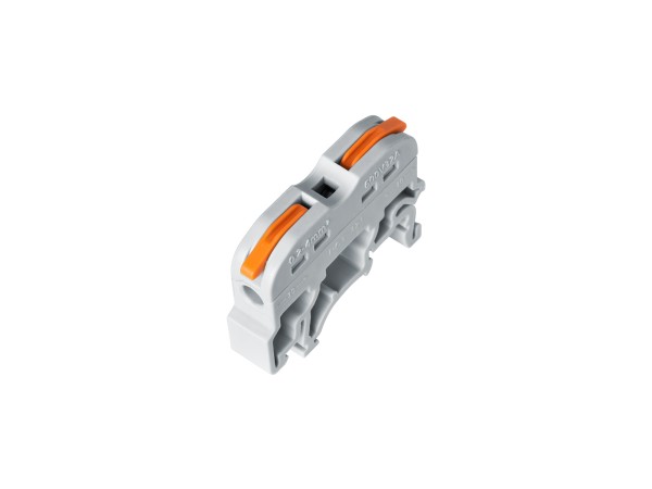 GloboStar® FAST-CONNECT 69904 Μονή Κλέμα Ράγας Ταχείας Σύνδεσης & Διακλάδωσης Καλωδίων για Ηλεκτρολογικούς Πίνακες - 1 x Είσοδος & 1 x Έξοδος με Συμβατή Διατομή Καλωδίων 0.2mm² έως 4mm² - 600V 32A Max - Μ4.5 x Π1 x Υ3.2cm - Γκρι & Πορτοκαλί - Πακέτο 10 Τε