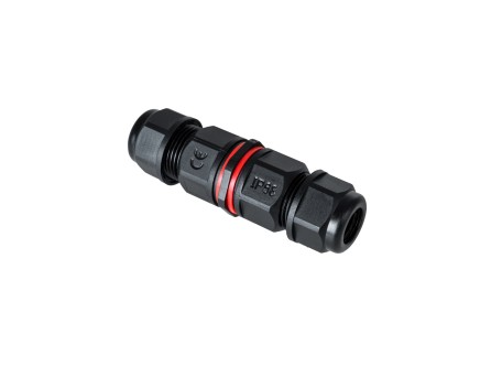 GloboStar® FAST-CONNECT 69921 Διπλός Ι Αδιάβροχος IP68 Σύνδεσμος Ταχείας Σύνδεσης & Διακλάδωσης Καλωδίων - 1 x Είσοδος & 1 x Έξοδος - Εσωτερική Τετραπλή Κλέμα με Συμβατή Διατομή Καλωδίων 4 x 0.5mm² έως 4 x 1.5mm² - 450V 16A Max - Φ2.5 x Υ9cm - Μαύρο - 5 Y