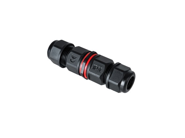 GloboStar® FAST-CONNECT 69921 Διπλός Ι Αδιάβροχος IP68 Σύνδεσμος Ταχείας Σύνδεσης & Διακλάδωσης Καλωδίων - 1 x Είσοδος & 1 x Έξοδος - Εσωτερική Τετραπλή Κλέμα με Συμβατή Διατομή Καλωδίων 4 x 0.5mm² έως 4 x 1.5mm² - 450V 16A Max - Φ2.5 x Υ9cm - Μαύρο - 5 Y