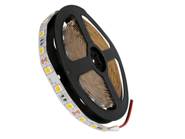 GLOBOSTAR® LUMAR 70022 Ταινία LED 14.4W/m 1296lm/m 120° DC 12V IP20 60 x SMD5050 Chip/m Θερμό Λευκό 2700K Dimmable - Sanan SMD Chip - Μ500 x Π1 x Υ0.2cm - Ρολό 5 Μέτρων - 5 Χρόνια Εγγύηση