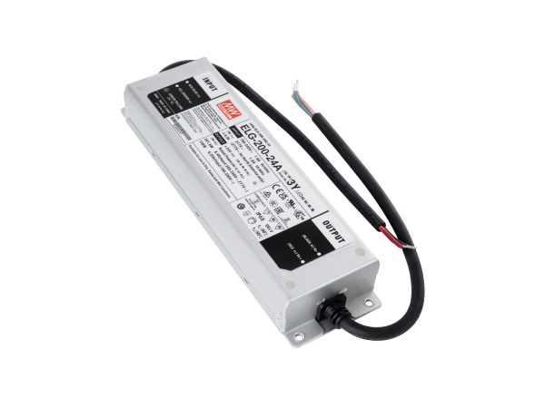 GLOBOSTAR® MEANWELL-ELG200-24A 90789 Τροφοδοτικό/Μετασχηματιστής Class I SELV 200W 8.4A AC 220-240V σε DC 24V Αδιάβροχο IP65 - Ρυθμιζόμενo από DC 22.4V έως DC 25.6V - Ασημί - Μ24.4 x Π7.1 x Υ3.8cm - 3 Χρόνια Εγγύηση