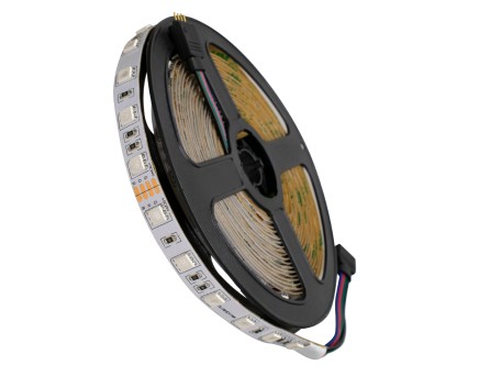 GLOBOSTAR® LUMAR 70229 Ταινία LED 14.4W/m 936lm/m 120° DC 24V IP20 60 x SMD5050 Chip/m Πολύχρωμο RGB Dimmable - Sanan SMD Chip - Μ500 x Π1 x Υ0.2cm - Ρολό 5 Μέτρων - 5 Χρόνια Εγγύηση