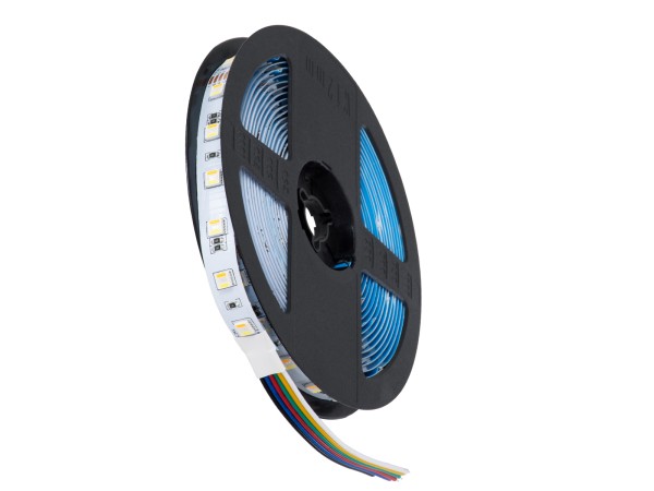 GLOBOSTAR® PRISMA 70263 Ταινία LED 24W/m 2400lm/m 120° DC 24V IP20 60 x SMD5050 Chip/m Πολύχρωμο RGBW+WW Dimmable - Sanan SMD Chip - Μ500 x Π1.2 x Υ0.2cm - Ρολό 5 Μέτρων - 5 Χρόνια Εγγύηση
