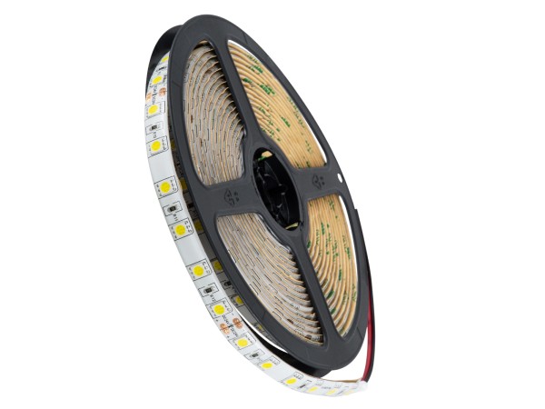 GLOBOSTAR® LUMAR 70321 Ταινία LED 14.4W/m 1368lm/m 120° DC 24V Αδιάβροχη IP65 60 x SMD5050 Chip/m Φυσικό Λευκό 4500K Dimmable - Sanan SMD Chip - Μ500 x Π1 x Υ0.2cm - Ρολό 5 Μέτρων - 5 Χρόνια Εγγύηση