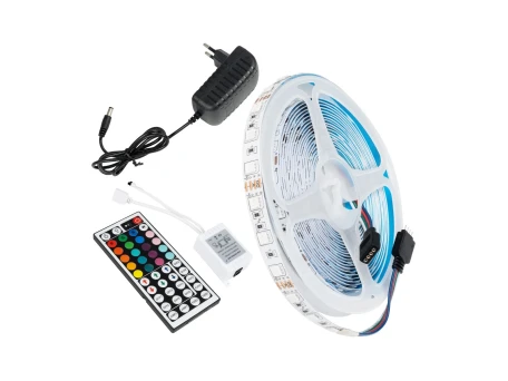 GLOBOSTAR® CHROMAWAVE 70411 Σετ Ταινίας με IR Ασύρματο Χειριστήριο & Τροφοδοτικό LED 36W 2160lm 120° AC 220-240V IP20 150 x SMD5050 Chip Πολύχρωμο RGB Dimmable - Sanan SMD Chip - Μ500 x Π1 x Υ0.2cm - Ρολό 5 Μέτρων - 2 Χρόνια Εγγύηση