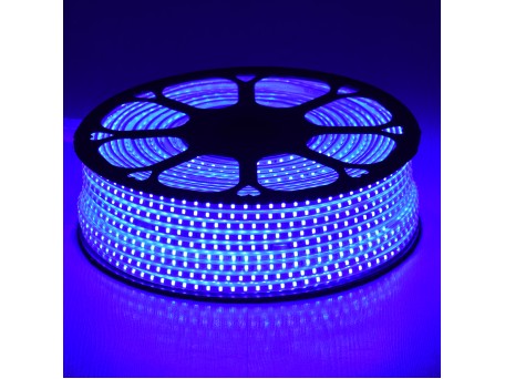 GLOBOSTAR® EPISLIM 70506 Ταινία LED 12W/m 780lm/m 120° DC 220-240V Αδιάβροχη IP65 96 x SMD2835 Chip/m Μπλε Dimmable - Epistar SMD Chip - Μ100 x Π1 x Υ0.5cm - 3 Χρόνια Εγγύηση