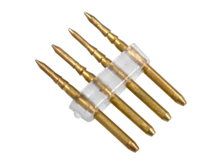 GloboStar® 70525 Σύνδεσμος Καρφάκι Slim Ταινίας Μονής Σειράς RGB LED 4 Pin