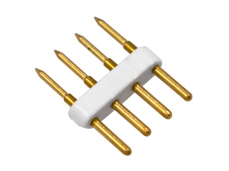 GloboStar® 70545 Σύνδεσμος Καρφάκι Wide Ταινίας Διπλής Σειράς RGB LED 4 Pin