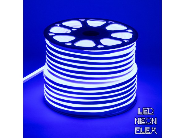 GLOBOSTAR® NEOVALE 70575 Ταινία Neon Flex LED 12W/m 600lm/m 120° DC 220-240V Αδιάβροχο IP65 120 x SMD2835 Chip/m Μπλε Dimmable - Sanan SMD Chip - Μ100 x Π0.8 x Υ1.6cm - 3 Χρόνια Εγγύηση