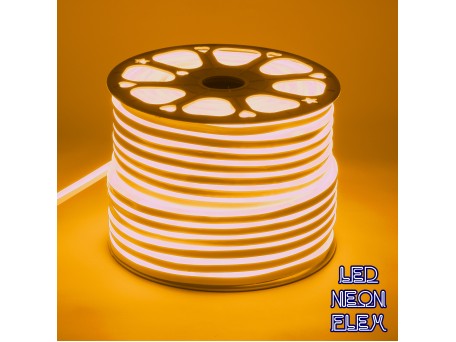 GLOBOSTAR® NEOVALE 70576 Ταινία Neon Flex LED 12W/m 720lm/m 120° DC 220-240V Αδιάβροχο IP65 120 x SMD2835 Chip/m Ultra Θερμό Λευκό 2200K Dimmable - Sanan SMD Chip - Μ100 x Π0.8 x Υ1.6cm - 3 Χρόνια Εγγύηση