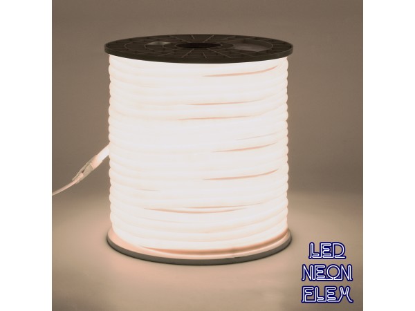 GLOBOSTAR® NEOTUBE 70591 Ταινία Neon Flex LED 12W/m 960lm/m 360° DC 220-240V Αδιάβροχο IP65 120 x SMD2835 Chip/m Φυσικό Λευκό 4500K Dimmable - Sanan SMD Chip - Μ100 x Π1.3 x Υ1.3cm - 3 Χρόνια Εγγύηση