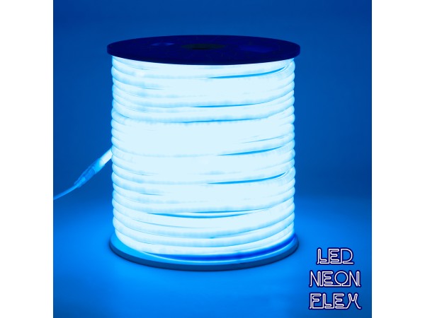 GLOBOSTAR® NEOTUBE 70595 Ταινία Neon Flex LED 12W/m 600lm/m 360° DC 220-240V Αδιάβροχο IP65 120 x SMD2835 Chip/m Μπλε Dimmable - Sanan SMD Chip - Μ100 x Π1.3 x Υ1.3cm - 3 Χρόνια Εγγύηση