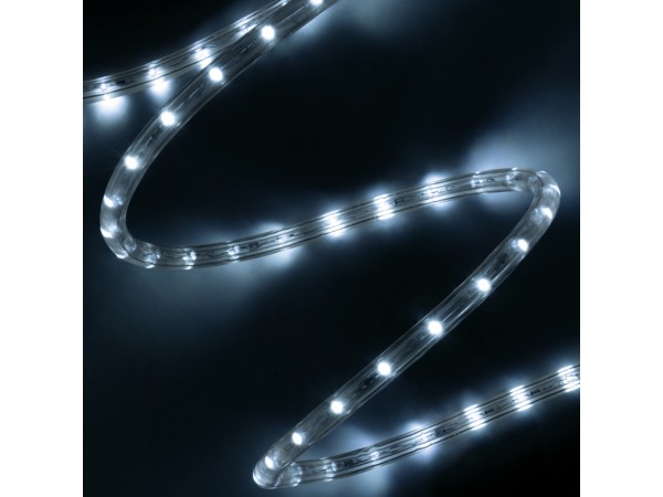 GLOBOSTAR® LIGHTUBE 70600 Φωτοσωλήνας LED 3.9W/m 195lm/m 360° DC 220-240V Αδιάβροχο IP65 36 x Diode Chip/m Ψυχρό Λευκό 6000K Dimmable - Μ100 x Π1.2 x Υ1.2cm - 2 Χρόνια Εγγύηση