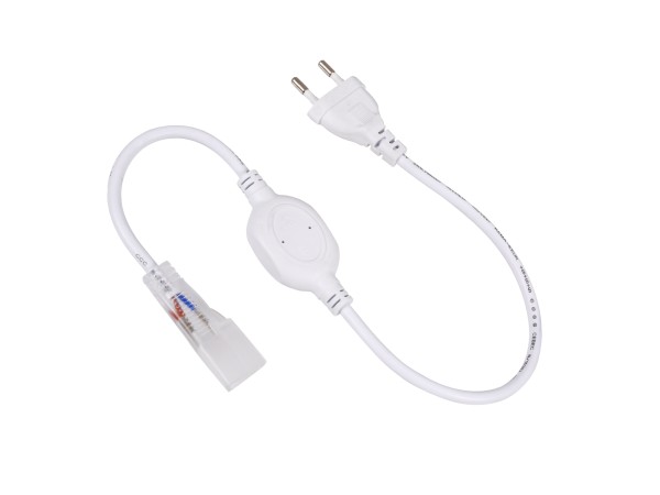 GLOBOSTAR® NEOVALE-A 70612 Μεταλλάκτης Τροφοδοσίας 6A 1380W AC 220-240V σε DC 220-240V για έως 100 Μέτρα Neon Flex LED Αδιάβροχο IP65 - Λευκό - Μ53 x Π3.5 x Υ1.5cm - 2 Χρόνια Εγγύηση