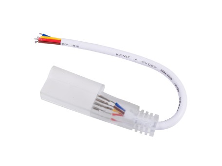 GloboStar® 70614 Καλώδιο Τροφοδοσίας για OVALE 120° Degree Neon Flex LED 24V RGB 4 Pin Αδιάβροχο IP68