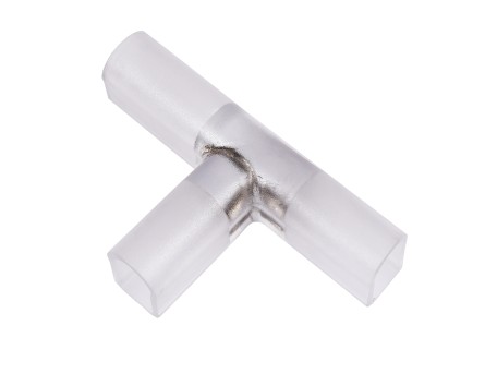 GloboStar® 70620 Σύνδεσμος T για OVALE 120° Degree Neon Flex LED DC 24V & DC 230V 2 Pin Αδιάβροχος IP68