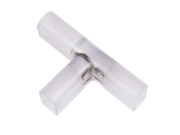 GloboStar® 70620 Σύνδεσμος T για OVALE 120° Degree Neon Flex LED DC 24V & DC 230V 2 Pin Αδιάβροχος IP68