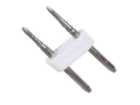 GloboStar® 70630 Σύνδεσμος Καρφάκι για TUBE 360°  & OVALE 120° Neon Flex LED DC 24V & DC 230V 2 Pin