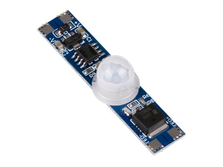GLOBOSTAR® SENSORA 70697 Ανιχνευτής PIR / Αισθητήρας Κίνησης Ειδικός για Προφίλ Αλουμινίου 180° DC 5-24V 6A 144W Max IP20 - Μ4.9 x Π1 x Υ1.2cm - 2 Χρόνια Εγγύηση