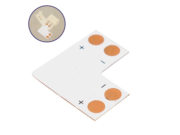 GLOBOSTAR® STRIPCON 70704 L Σύνδεσμος για Μονόχρωμη Ταινία LED 8mm σε 8mm IP20 - Λευκό - Μ1.5 x Π1.5 x Υ0.1cm