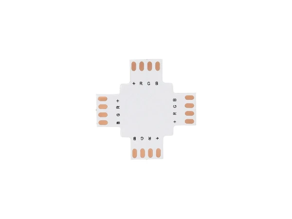 GLOBOSTAR® STRIPCON 70709 + Σύνδεσμος για Ταινία LED RGB 10mm σε 10mm IP20 - Λευκό - Μ3 x Π3 x Υ0.1cm