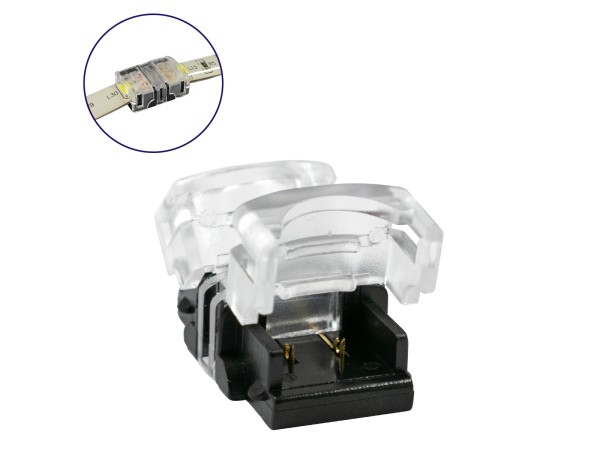 GloboStar® 70715 Αδιάβροχος Ταχυσύνδεσμος Ένωσης IP65 - Strip To Strip Connector για Ένωση 2 x Μονόχρωμες Αδιάβροχες Ταινίες LED Πλάτους 8mm