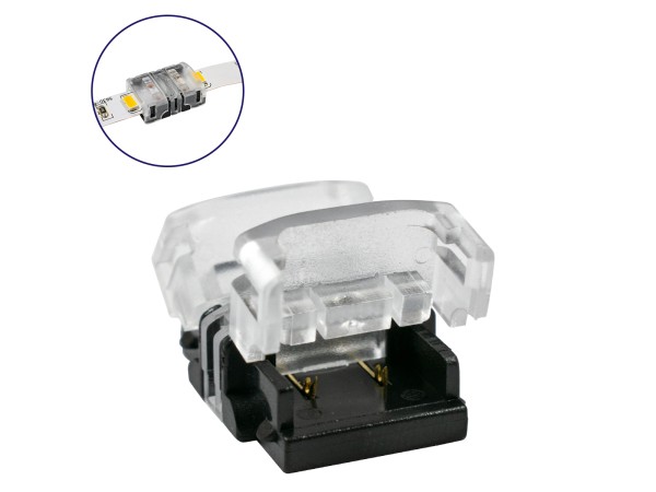 GloboStar® 70717 Ταχυσύνδεσμος Ένωσης IP20 - Strip To Strip Connector για Ένωση 2 x Μονόχρωμες Ταινίες LED Πλάτους 10mm