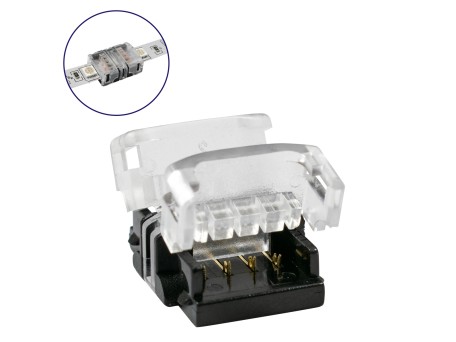 GLOBOSTAR® STRIPCON 70721 Ταχυσύνδεσμος για RGB Ταινία LED 10mm σε 10mm IP20 - Διάφανο - Μ1.5 x Π1.9 x Υ0.8cm