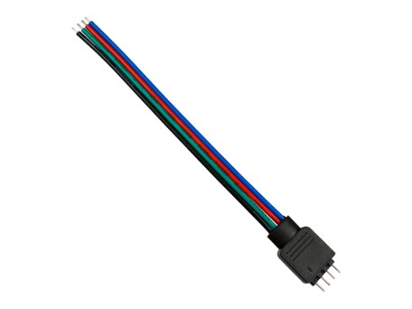 GLOBOSTAR® STRIPCON 70725 Ταχυσύνδεσμος 4 Pin Αρσενικός για Ταινία LED RGB σε 4 Καλώδια IP20 - Πολύχρωμο - Μ16.5 x Π1.7 x Υ0.3cm