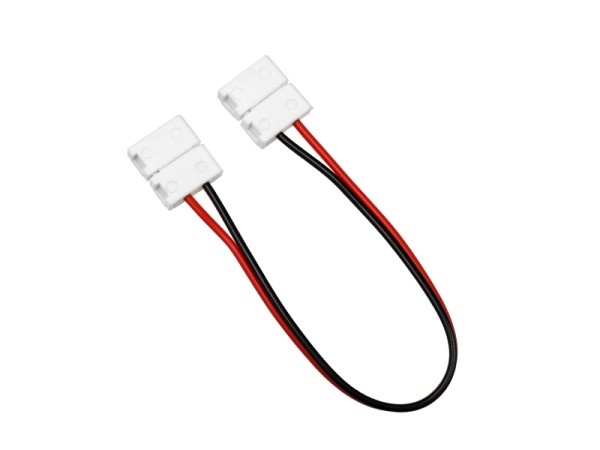 GLOBOSTAR® STRIPART 70732 Ενωτικός Ταχυσύνδεσμος με 15cm Καλώδιο Τροφοδοσίας για Μονόχρωμη Ταινία LED 2Pin 10mm σε Μονόχρωμη Ταινία LED 2Pin 10mm IP20 - Μ16 x Π1.5 x Υ0.3cm