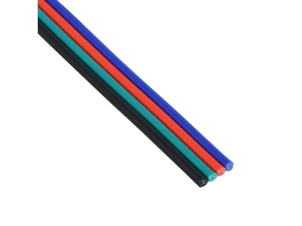 GLOBOSTAR® COLORCABLE 70744 Εύκαμπτο Πλακέ Καλώδιο 4 x 0.25mm² για Ταινία LED RGB IP20 - Πολύχρωμο - Μ100 x Π1 x Υ0.1cm