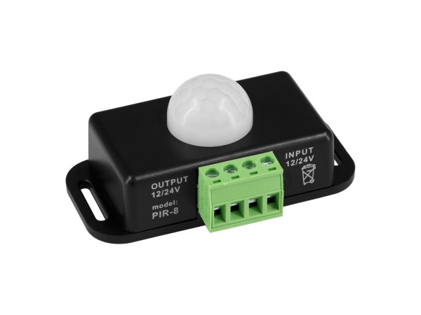 GLOBOSTAR® SENSORE 70743 Ανιχνευτής PIR / Αισθητήρας Κίνησης 180° DC 12-24V 6A 144W Max IP20 - Μ7.6 x Π4.5 x Υ3.3cm - 2 Χρόνια Εγγύηση