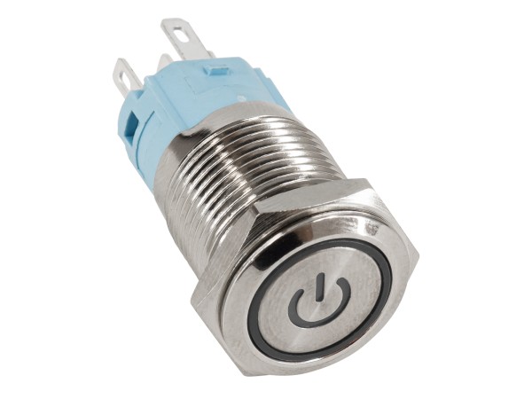 GloboStar® 70770 LED Φωτιζόμενος Διακόπτης Χωνευτός - Μπουτόν On/Off Ανοξείδωτος AC 220-240V Αδιάβροχο IP67 Φ18mm με Angel Eye Ψυχρό Λευκό 6000K GloboStar® 70770 LED Φωτιζόμενος Διακόπτης Χωνευτός - Μπουτόν On/Off Ανοξείδωτος AC 220-240V Αδιάβροχο IP67 Φ18mm με Angel Eye Ψυχρό Λευκό 6000K