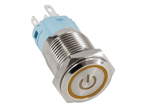 GloboStar® 70784 LED Φωτιζόμενος Διακόπτης Χωνευτός - Μπουτόν On/Off Ανοξείδωτος DC 12V με Angel Eye Αδιάβροχο Φ18mm IP67 Πορτοκαλί GloboStar® 70784 LED Φωτιζόμενος Διακόπτης Χωνευτός - Μπουτόν On/Off Ανοξείδωτος DC 12V με Angel Eye Αδιάβροχο Φ18mm IP67 Πορτοκαλί