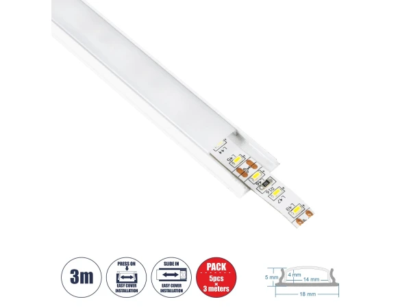 GLOBOSTAR® ALP-LINEAR CURBARIO 70863-1M Επιφανειακό Εύκαμπτο Προφίλ Αλουμινίου με Λευκό Γαλακτερό Πατητό Κάλυμμα για Ταινίες LED IP20 - Λευκό - Μ100 x Π1.8 x Υ0.5cm GLOBOSTAR® ALP-LINEAR CURBARIO 70863-1M Επιφανειακό Εύκαμπτο Προφίλ Αλουμινίου με Λευκό Γαλακτερό Πατητό Κάλυμμα για Ταινίες LED IP20 - Λευκό - Μ100 x Π1.8 x Υ0.5cm