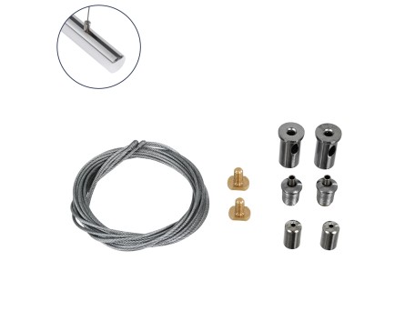 GLOBOSTAR® SUSPENSION 70897 Σύστημα Κρέμασης με 2 Ρυθμιζόμενες Ντίζες & Εξαρτήματα Ειδικό για Προφίλ Αλουμινίου - Μ1 x Π1 x Υ200cm